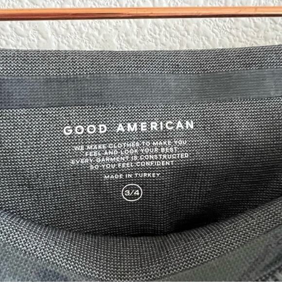 NWOT Good American Gray Compression Active Leggings Pants Size 3 / 4 - Picture 3 of 10